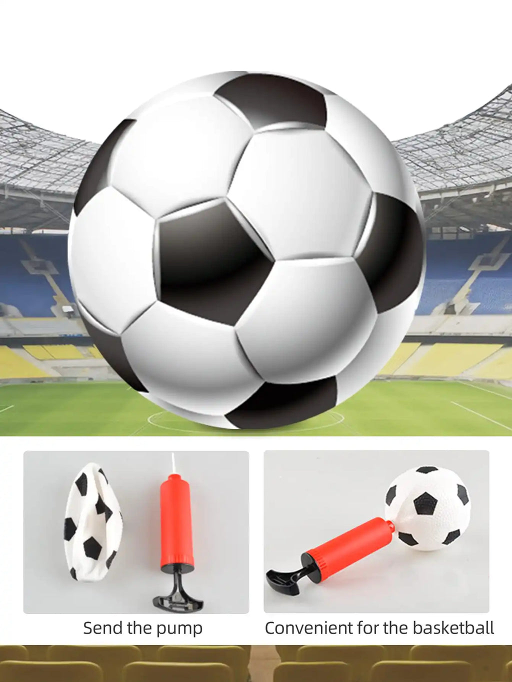 Football Sports Toys Game, Children's Foldable Football Goal with Pump and Ball Outdoor Lawn Soccer Training Gifts for Kids