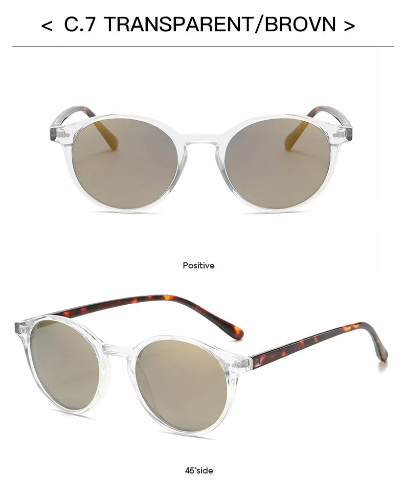 Retro Round Polarized Sunglasses Men Women Classic Leopard Frame Sun Glasses Fashion Black Driving Male Female Goggles UV400