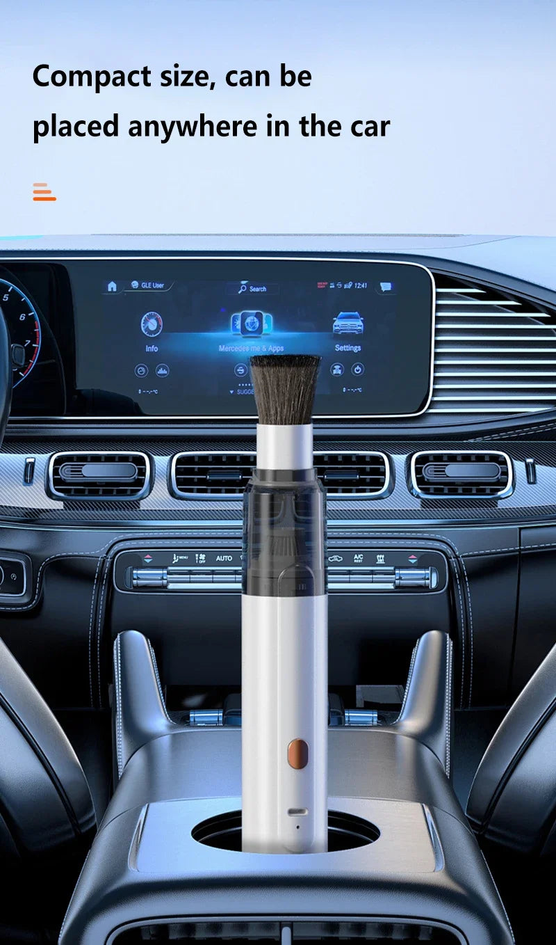 Portable Mini Handheld Vacuum Cleaner 3-in-1 Suction/Blow/Water Absorption Strong Suction for Car Coffee Powder Desktop Cleaning