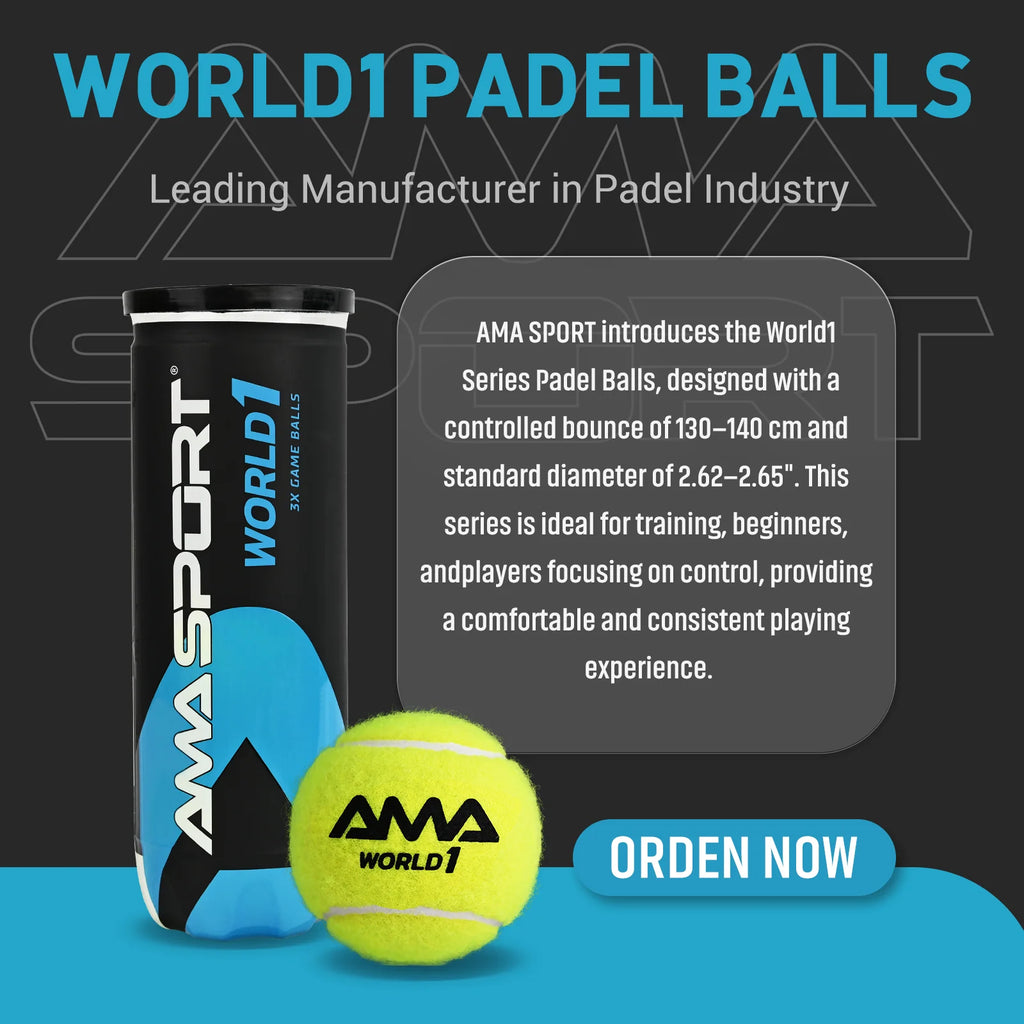 AMASPORT Professional Tennis  Padel Paddle Training Ball 3Pcs Match Balls High Elasticity Resistant Durable Excesice