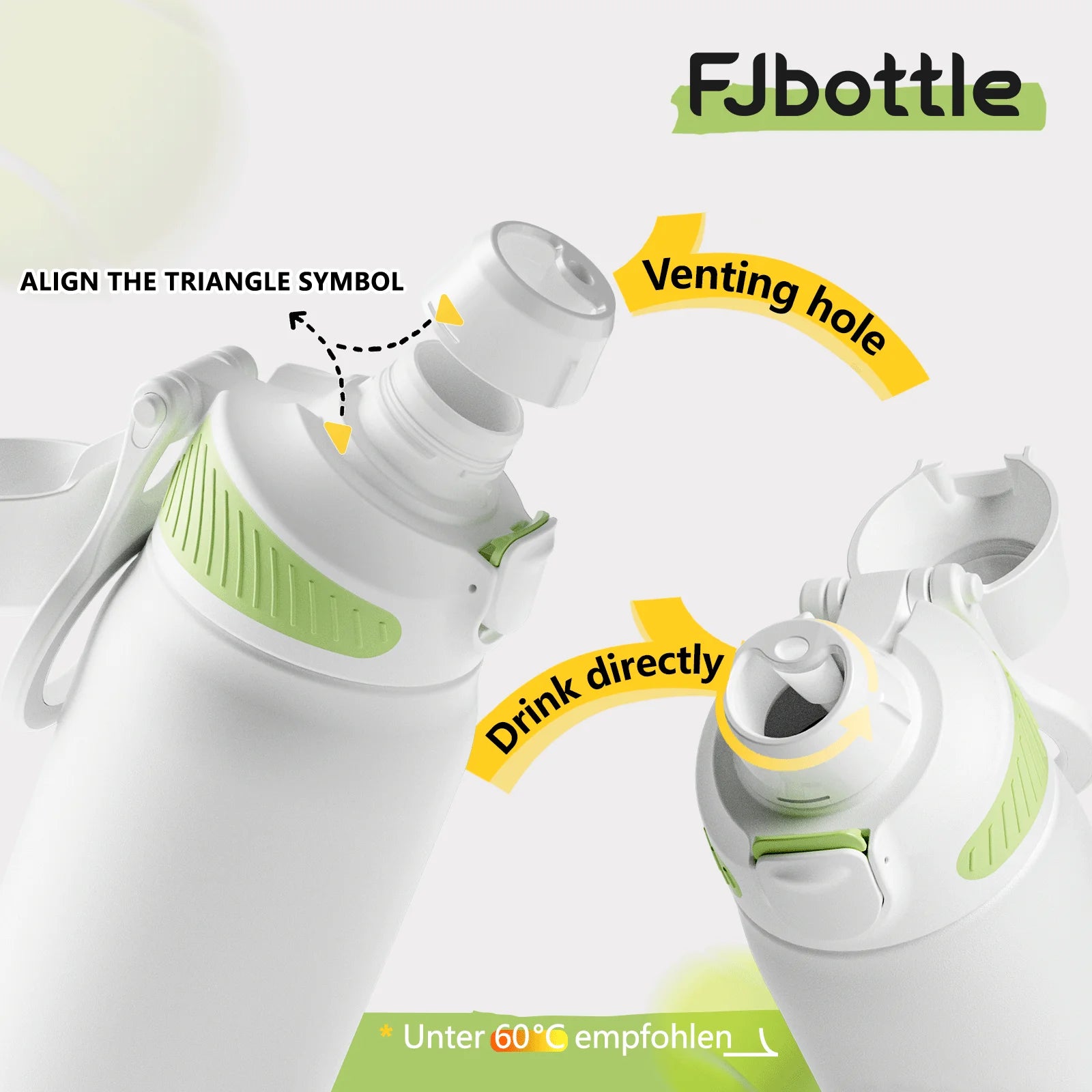 Fjbottle Magnetic Thermal Water bottle Leakproof Portable Thermo bottle For Sports Travel Camping 600ml/1000ml