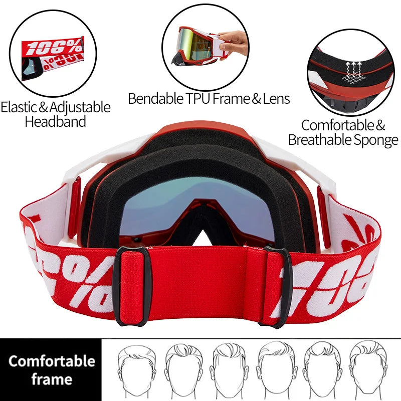 Lunettes de course de motocross pour hommes, lunettes de moto, lunettes de cyclisme, nouveau,