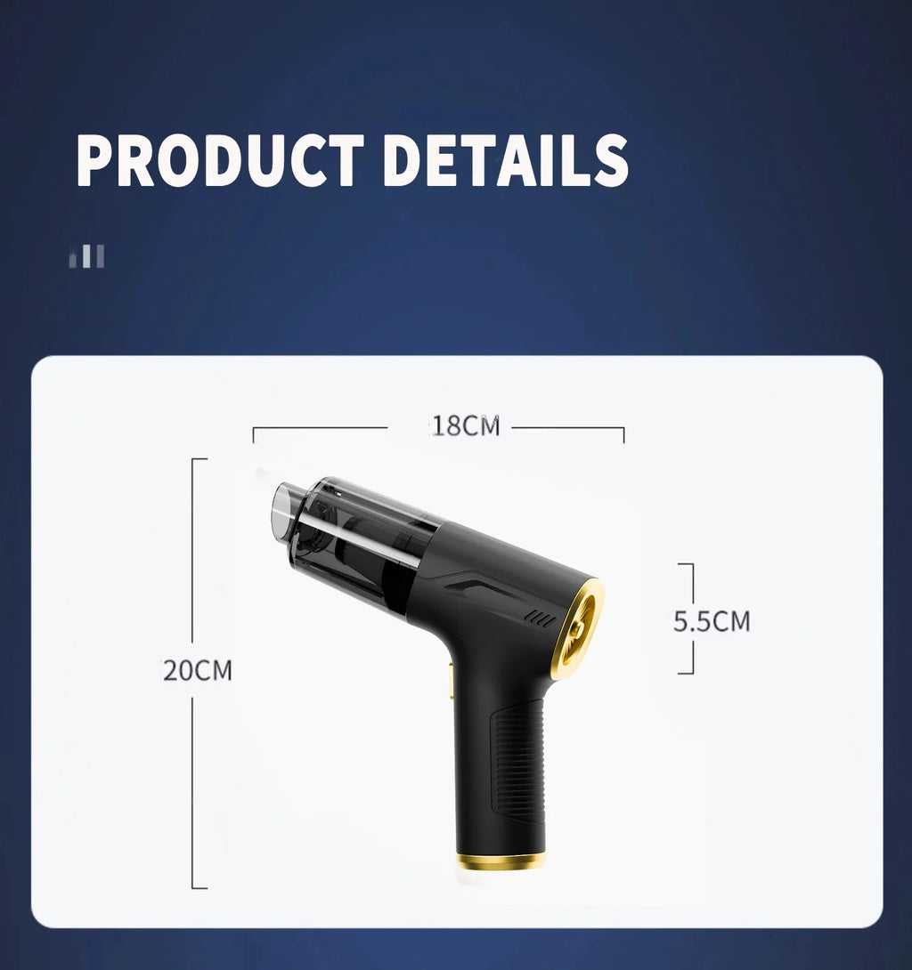 CENRR 98000PA Powerful Mini Car Vacuum Cleaner Cordless Wireless Car Cleaner HandHeld Portable Vacuum Cleaner Air Gun