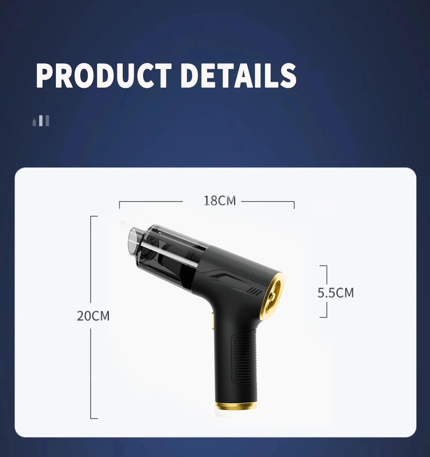 CENRR 98000PA Powerful Mini Car Vacuum Cleaner Cordless Wireless Car Cleaner HandHeld Portable Vacuum Cleaner Air Gun