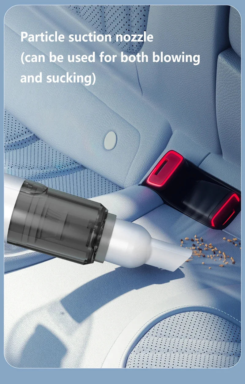 Portable Mini Handheld Vacuum Cleaner 3-in-1 Suction/Blow/Water Absorption Strong Suction for Car Coffee Powder Desktop Cleaning