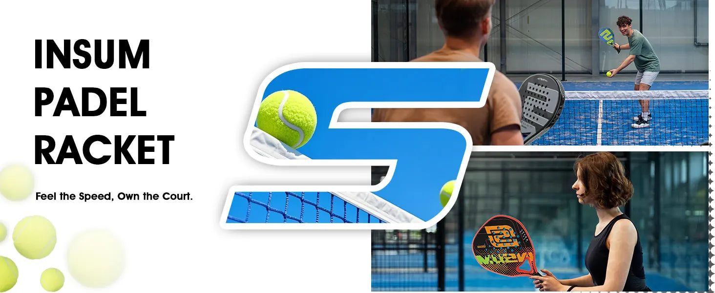 Padel Tennis Racket Carbon Fiber Diamond Shape EVA Core Power Control Padel Racquet for Advanced Players