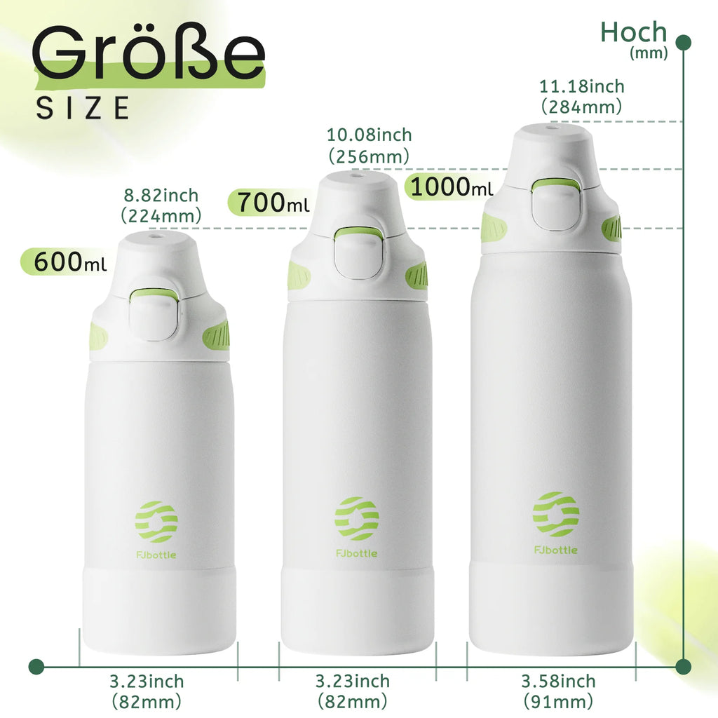 Fjbottle Magnetic Thermal Water bottle Leakproof Portable Thermo bottle For Sports Travel Camping 600ml/1000ml