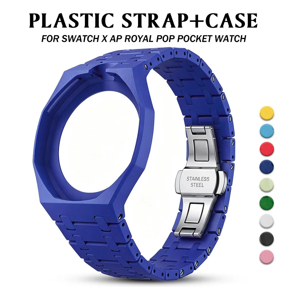 Kit de modification plastique de luxe pour montre Swatch X AP Royal Pop, boîtier et bracelet, accessoire de conversion
