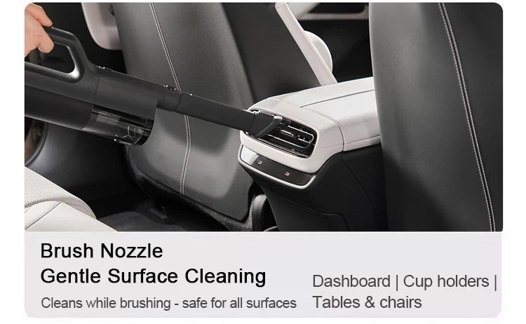 MIJIA Car Vacuum Cleaner 21kPa Suction,Type-C Fast Charg,150mL Dust Cup,For Home Wireless Vacuum Cleaners,2400mAh Battery