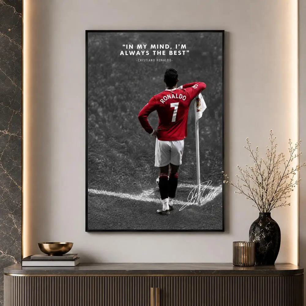 S-occer Sport Player Portrait Poster High-Definition Waterproof Eco-Friendly Non-fading For Kitchen Bathroom Wall Bedroom Decor
