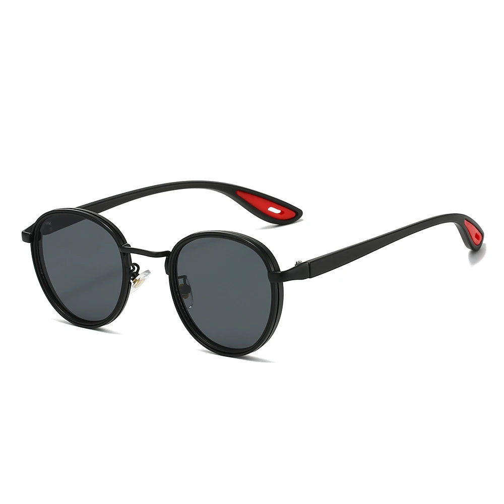 GM LUMIAS Vintage Round Sunglasses Men 2025 New Punk Fashion Shades Women Trendy Luxury Brand Design Casual Anti-UV Sun Glasses