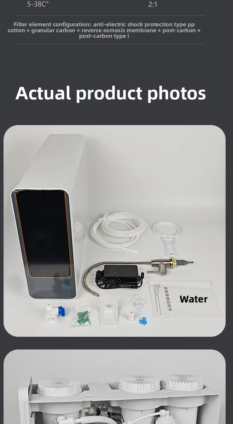Kitchen Water Purifier Reverse Osmosis Water Filtration Water Purifier System 600G/800G Flow Rate, Reduced TDS, , 2:1 Drainage Ratio