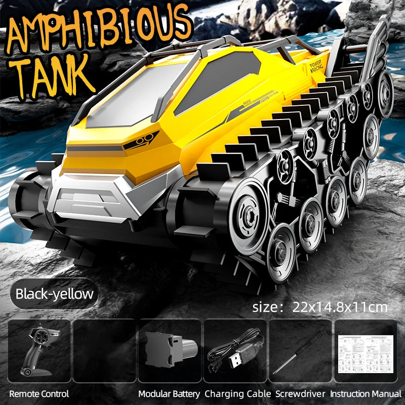 JJRC Q183 Rc Tank Car Track Remote Control Cars Off Road 2.4G Amphibious Crawler Truck Climbing Electric Model Vehicles Toys