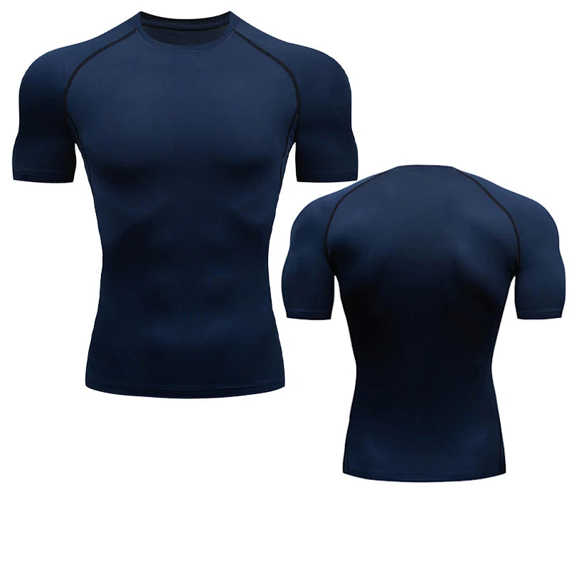 Sport T Shirt Men Quick Dry Short Sleeve Sport Tee Tops Gym Fitness Compression Shirt Training Running T-Shirt Men