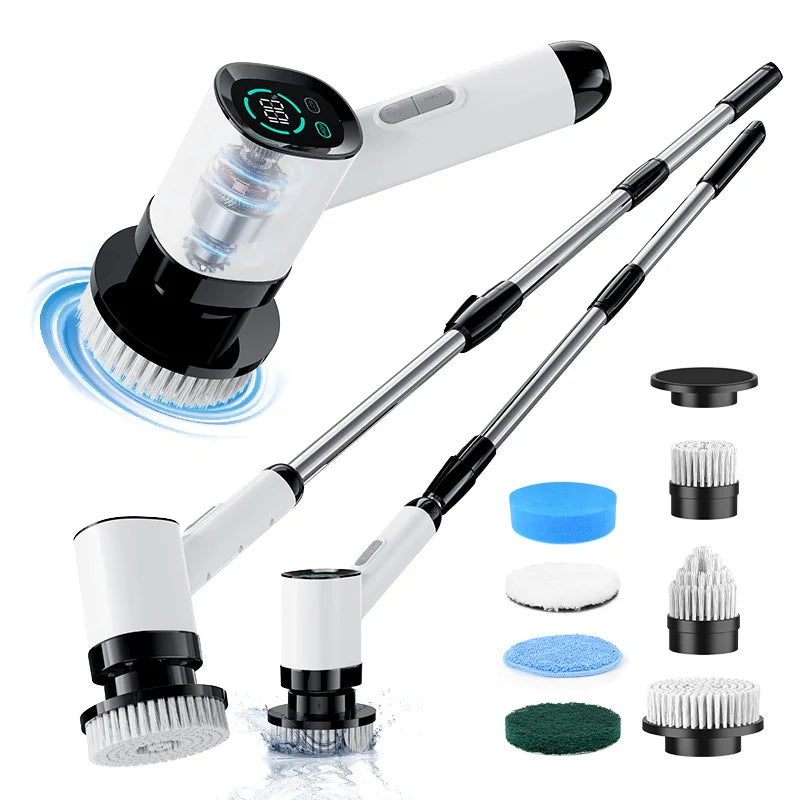 Electric Cleaning Brush Cordless Handheld Shower Scrubber Spin Cleaner Multifunctional Cleaner with 7PCS Heads Bathroom Kitchen