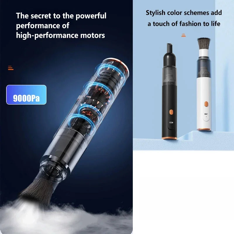 Portable Mini Handheld Vacuum Cleaner 3-in-1 Suction/Blow/Water Absorption Strong Suction for Car Coffee Powder Desktop Cleaning