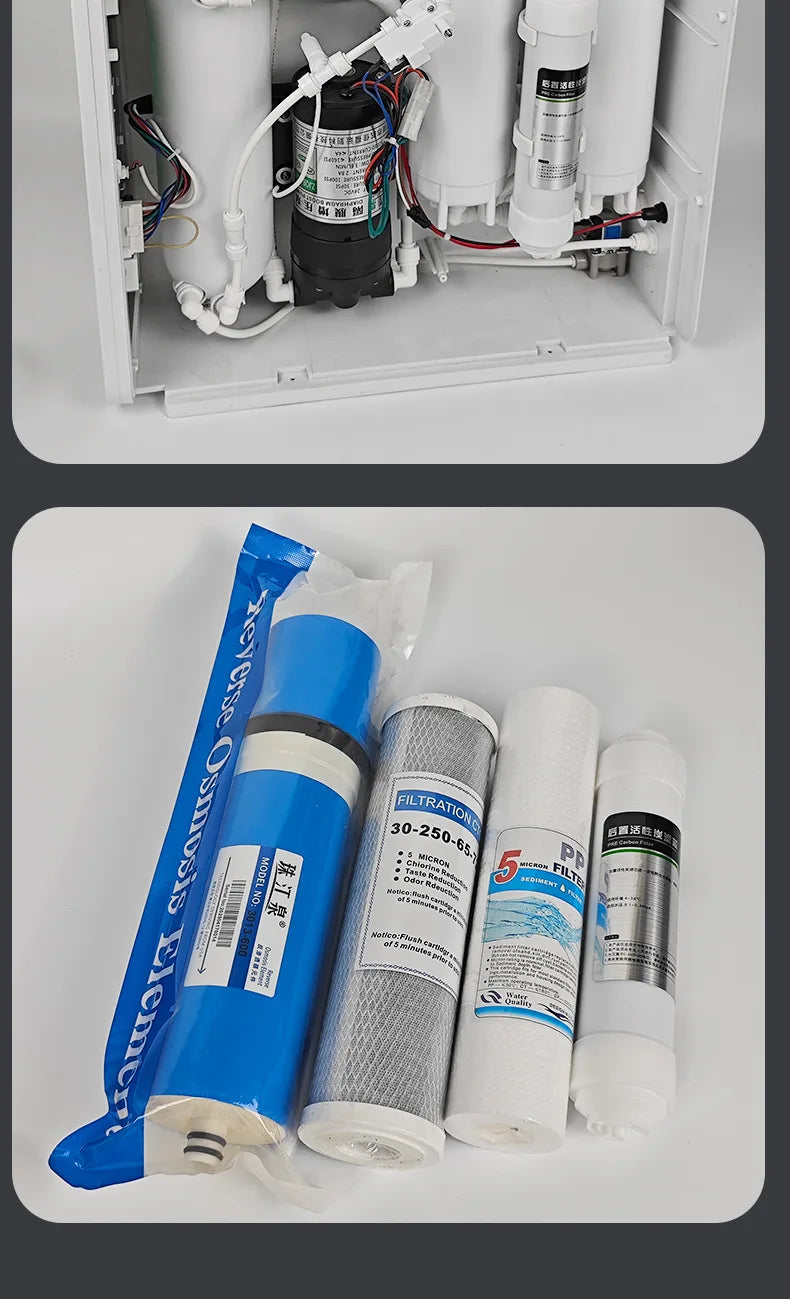 Kitchen Water Purifier Reverse Osmosis Water Filtration Water Purifier System 600G/800G Flow Rate, Reduced TDS, , 2:1 Drainage Ratio