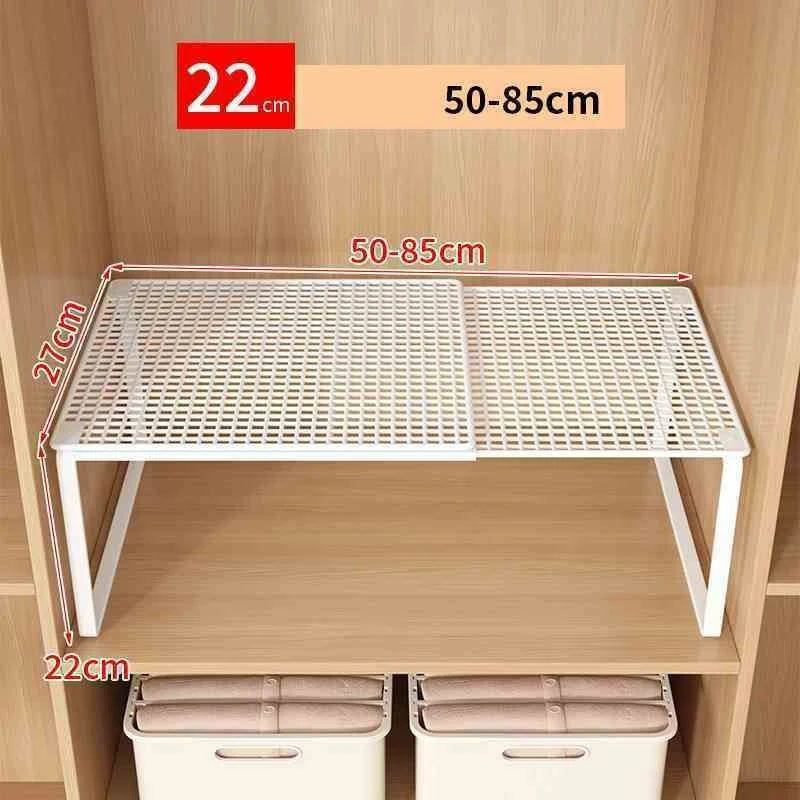 Stackable Telescopic Closet Shelf Retractable Expandable Wardrobe Divider Board  Adjustable Layered Partition Cabinet Organizer