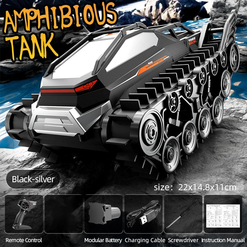 JJRC Q183 Rc Tank Car Track Remote Control Cars Off Road 2.4G Amphibious Crawler Truck Climbing Electric Model Vehicles Toys