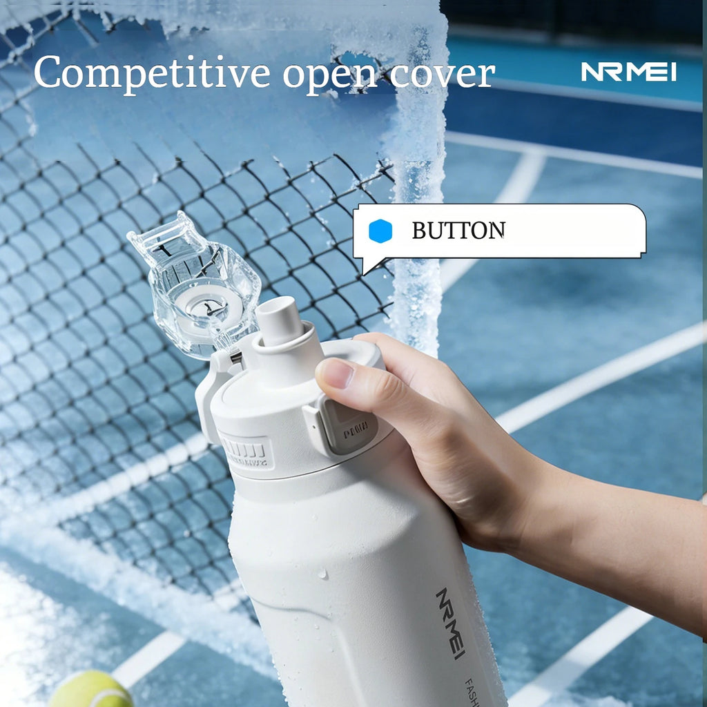 Gourde de sport en acier inoxydable, grande capacité, isotherme, pour fitness, vélo et activités extérieures