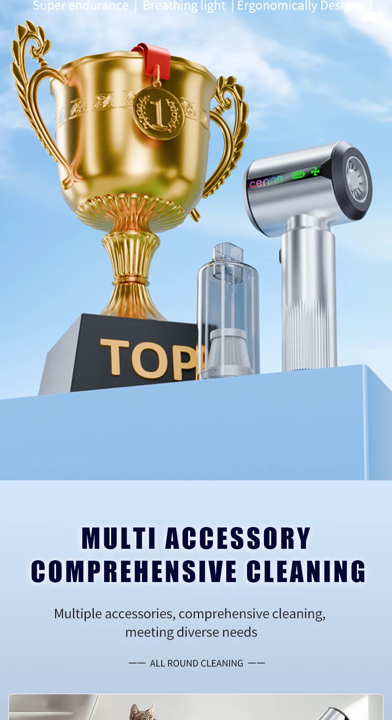 CENRR New Car Vacuum Cleaner Powerful Mini Portable Vacuum Cleaner for Home Appliance Handheld Blower Gift a Birthday Present