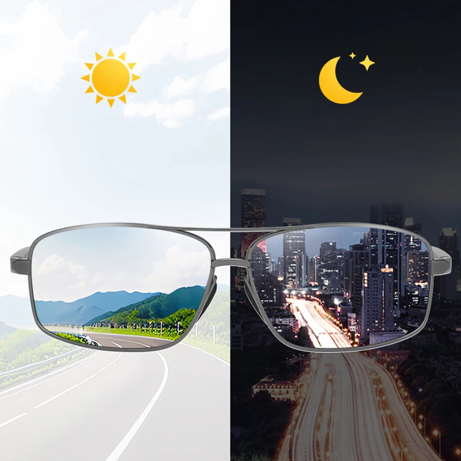 Photochromic Polarized Sports Vintage Sunglasses Men Women Fishing Cycling Driving Mountaineering Chameleon Sun Glasses