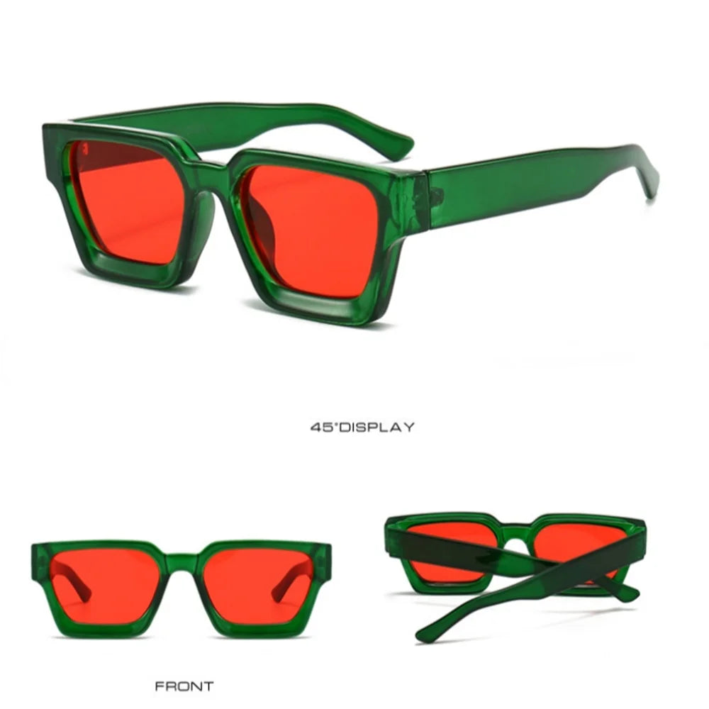 KLASSNUM Men Square Frame Sunglasses 2026 Luxury Brand Designer Sun Glasses Retro Trendy Shades UV400 Unisex Women Glasses New