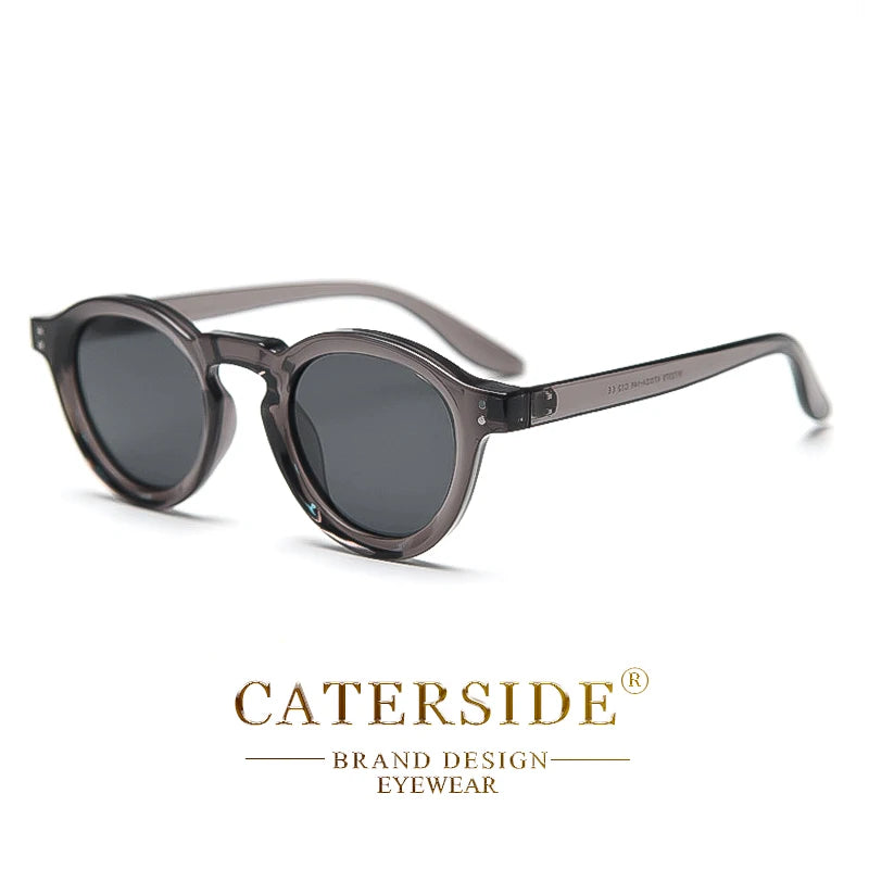 CATERSIDE Round Polarized Sunglasses Men Vintage TR90 Frame High-Quality Sun Glasses for Women Driving Fishing Eyewear UV400