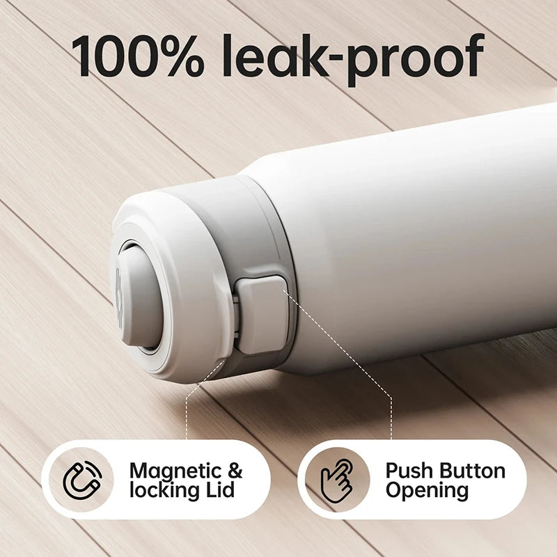 710/950ml Insulated Water Bottle with Magnetic Lid Gym Fitness Water Cup with Phone Holder Thermal Bottle Vacuum Flask Insulated