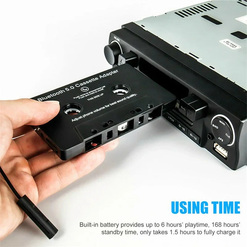 Bluetooth 5.0 Voiture Audio Stéréo Cassette Véhicule Bluetooth Bande Cassette Lecteur Voiture MP3 Mains Libres Phonebook Pour Ip