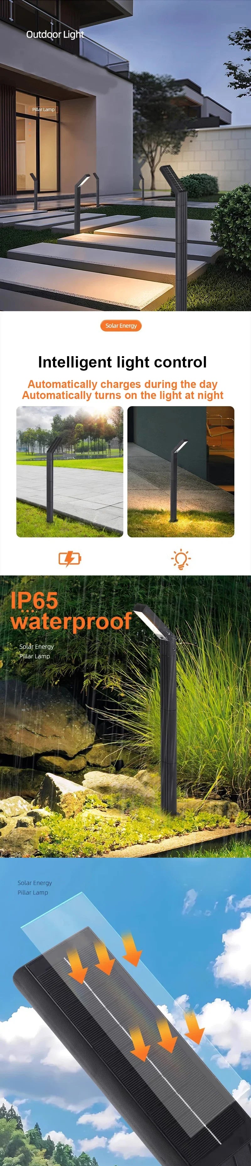 Solar Pathway Lights Outdoor Bright Solar Light IP65Waterproof Solar Powered Garden Lamp for Outside Walkway Patio Path Driveway