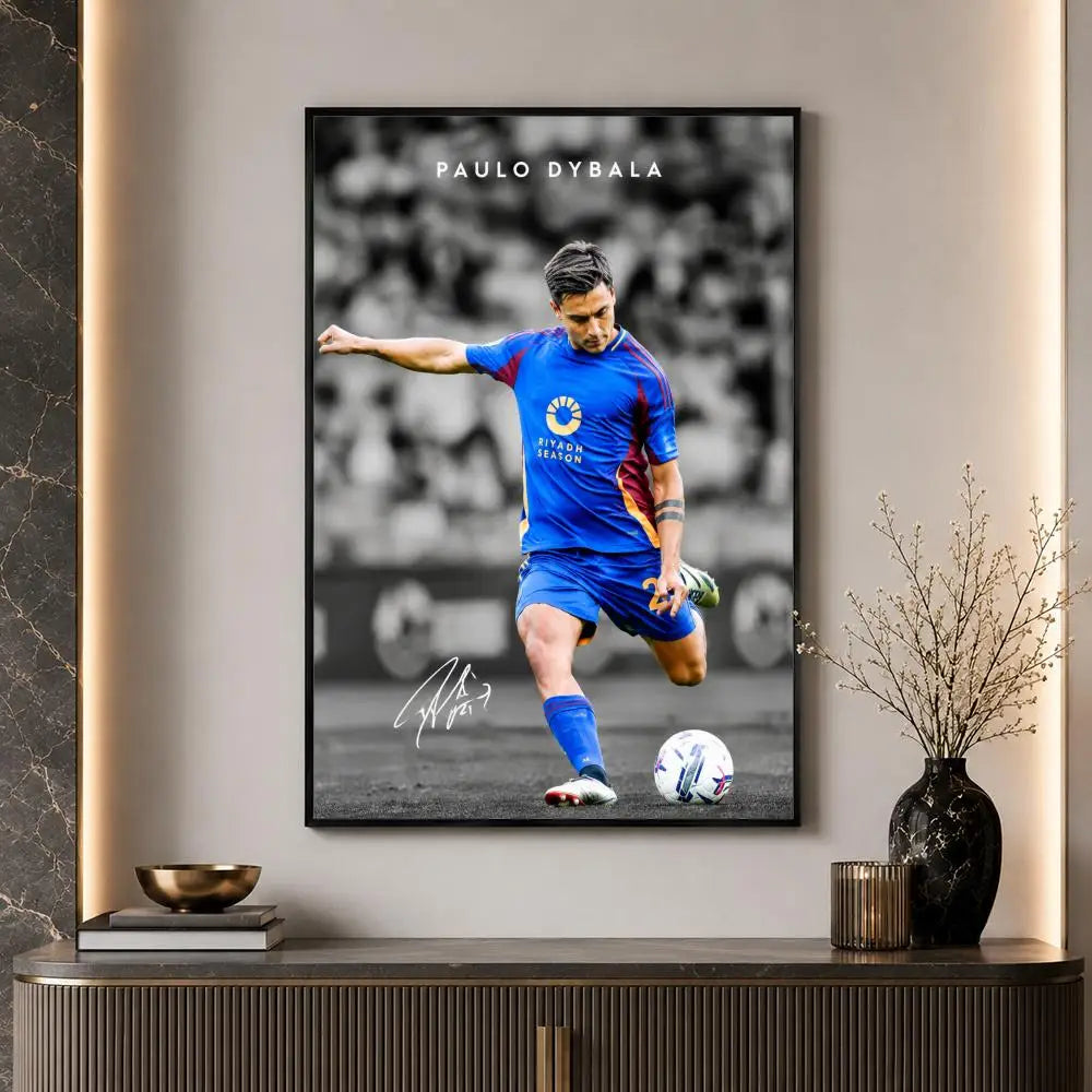 S-occer Sport Player Portrait Poster High-Definition Waterproof Eco-Friendly Non-fading For Kitchen Bathroom Wall Bedroom Decor