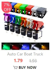 Auto Car Boat Truck Illuminated Led Toggle Switch With Safety Aircraft Flip Up Cover Guard Red Blue Green Yellow White 12V20A