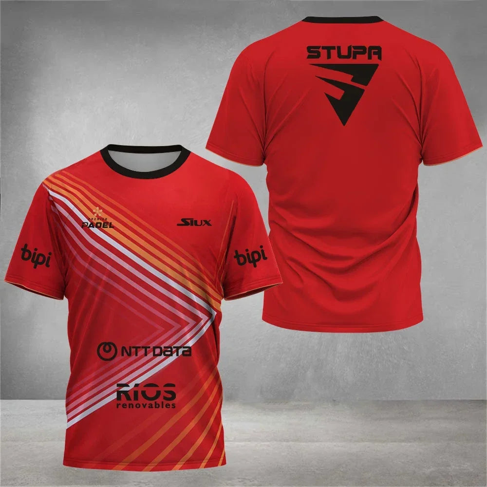PADEL Wear - Men's Padel Sports T-Shirt, Short-Sleeve Quick-Dry Breathable T-Shirt, Fitness Series, Summer