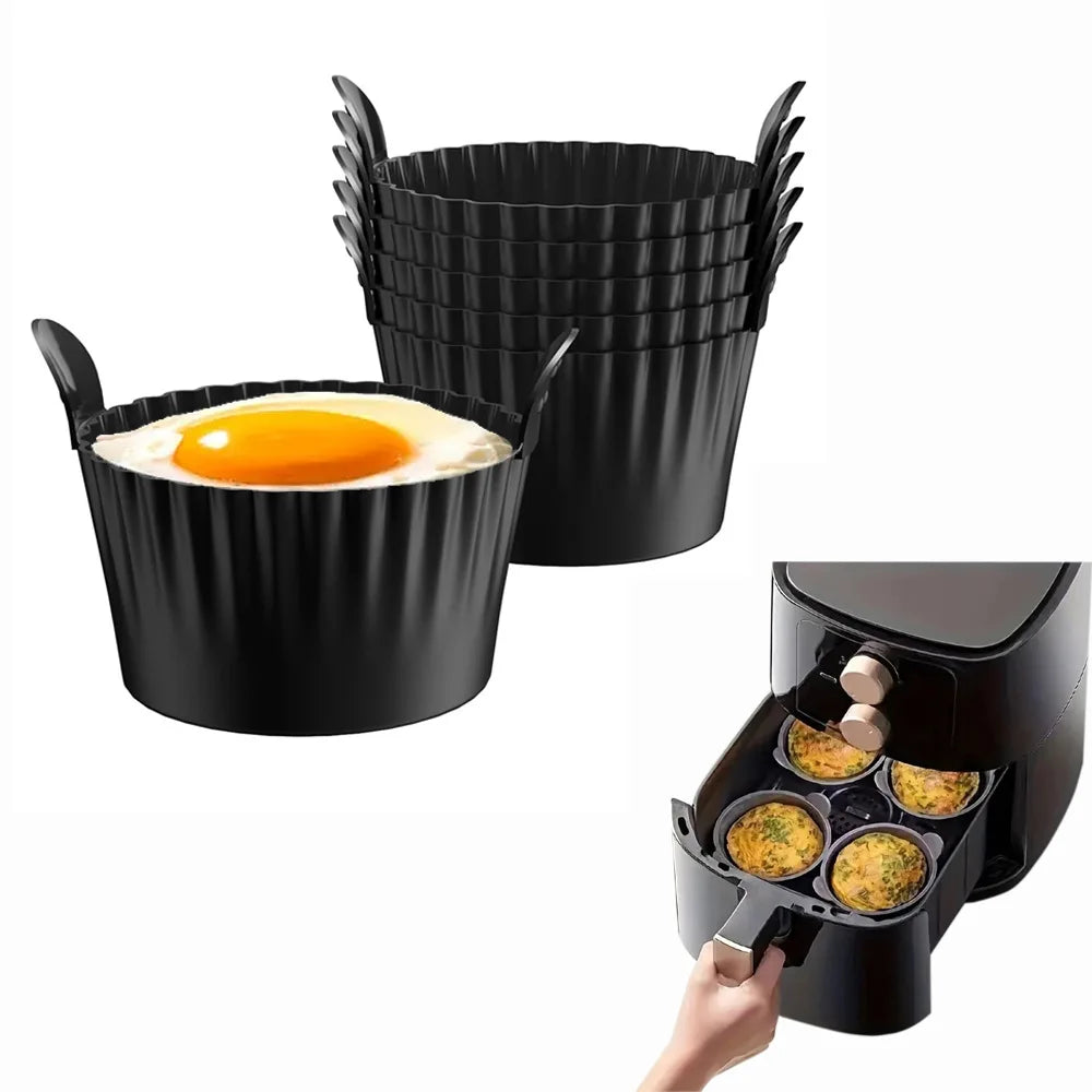 Moules silicone pour œufs et muffins — air fryer et four