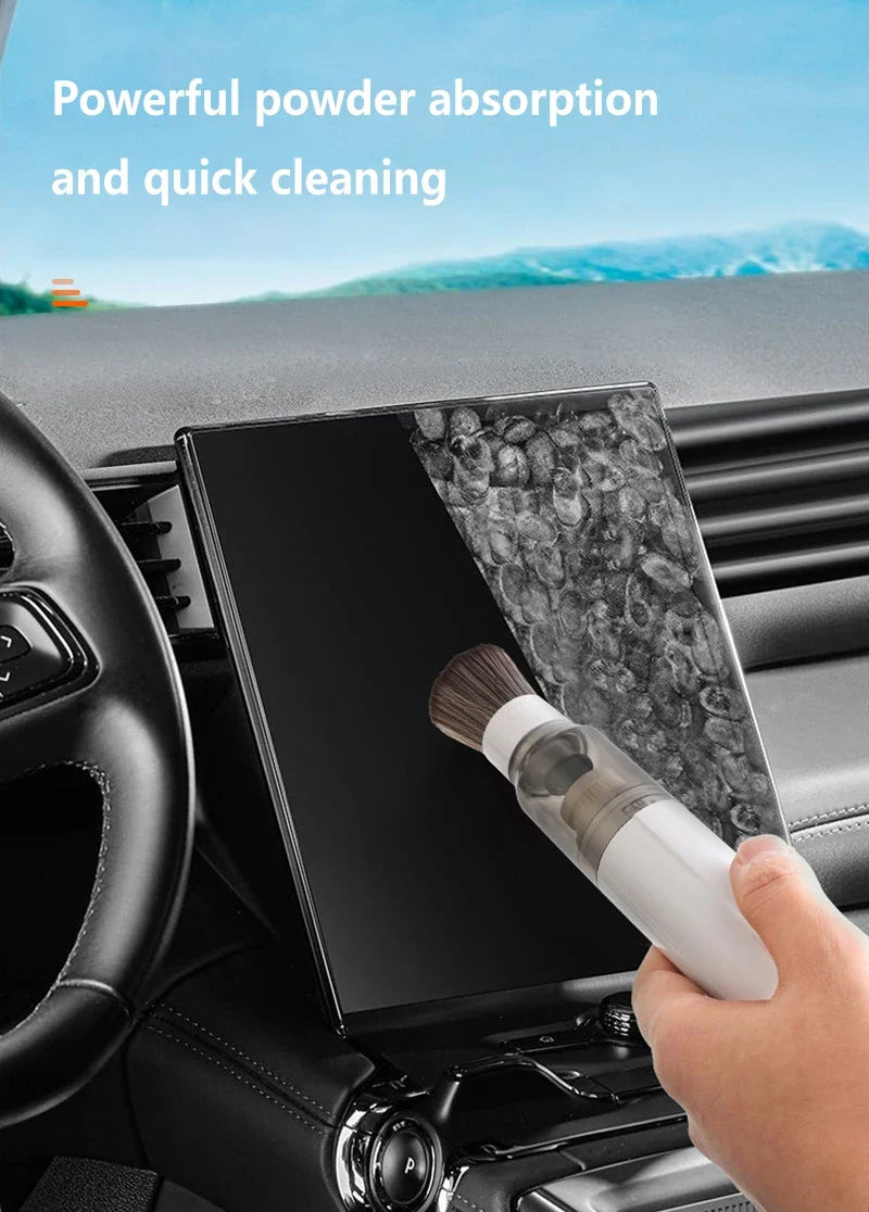 Portable Mini Handheld Vacuum Cleaner 3-in-1 Suction/Blow/Water Absorption Strong Suction for Car Coffee Powder Desktop Cleaning