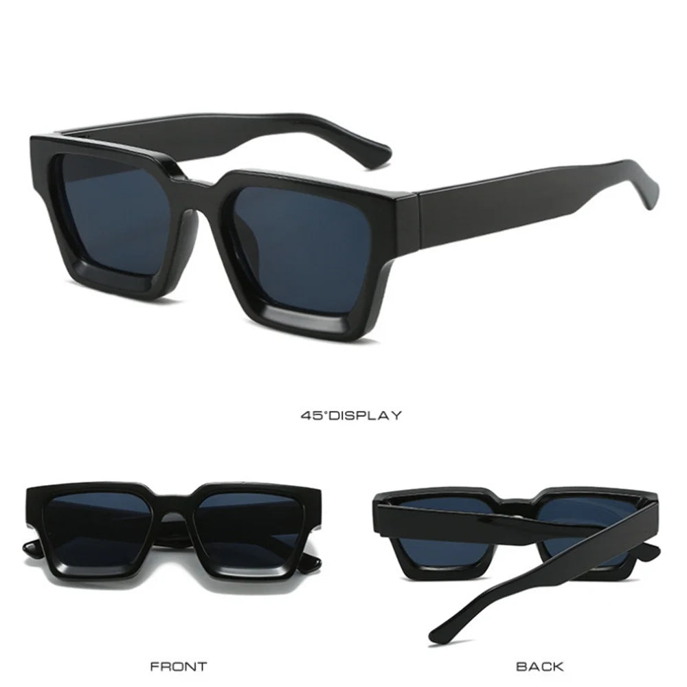 KLASSNUM Men Square Frame Sunglasses 2026 Luxury Brand Designer Sun Glasses Retro Trendy Shades UV400 Unisex Women Glasses New