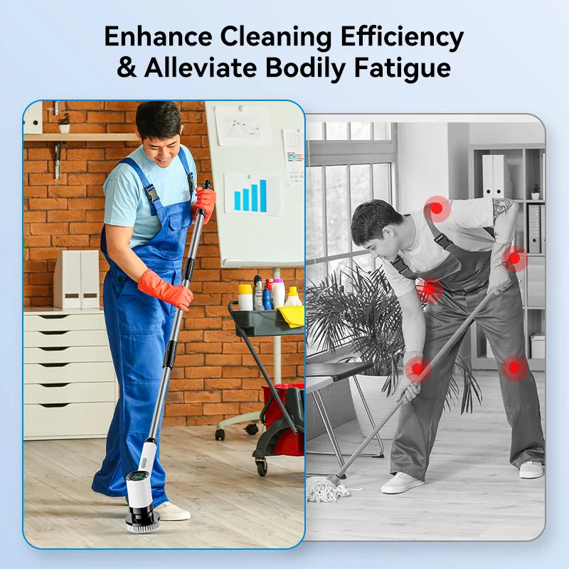 Electric Cleaning Brush Cordless Handheld Shower Scrubber Spin Cleaner Multifunctional Cleaner with 7PCS Heads Bathroom Kitchen