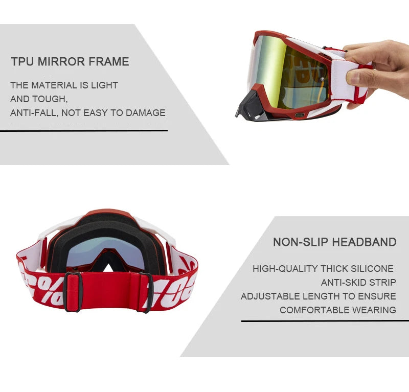 Lunettes de course de motocross pour hommes, lunettes de moto, lunettes de cyclisme, nouveau,