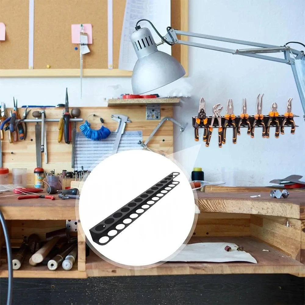 Wall Mount Pliers Holder Organizer, Heavy Duty Hand Tool Storage Rack for Hammer Wrench Screwdriver Garage Tool Organizer