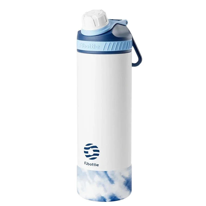 Fjbottle Gobelet thermos en acier inoxydable, gourde isotherme portable pour garder au frais en extérieur