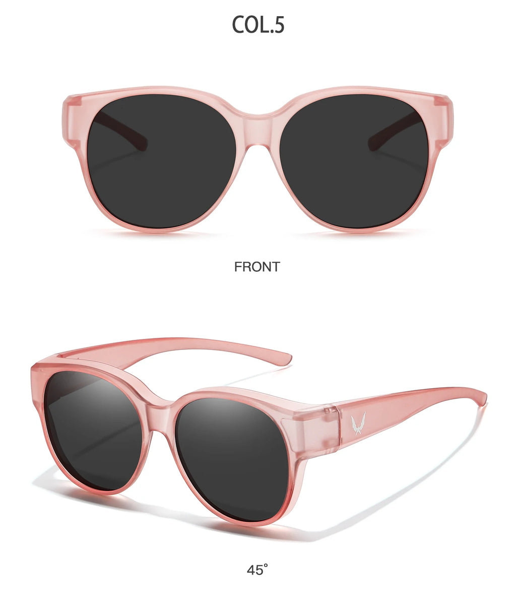 Men and Women's Fashion Round Over Sunglasses Daily Wear Cycling Shopping Fishing Running Glasses Unisex UV400 Eyewear
