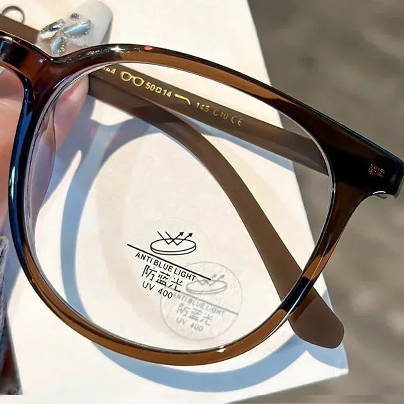 Ultralight Women Short-sighted Eyewear Unisex Round Myopia Glasses Blue Light Minus Diopter Eyeglasses Retro Clear Lens Glasses